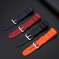 16mm  High quality silicone Watch Strap For Casio MCW 100H 110H W-S220  Waterproof Soft Sport   Rubber Watchband