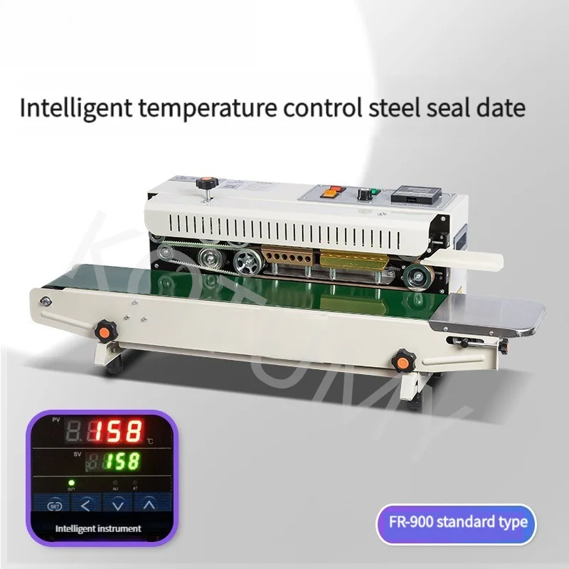 Automatic Continuous Sealing Machine Pouch Film Impulse Sealer Heat Plastic Auto Successive Bag Sealing Machine FR900