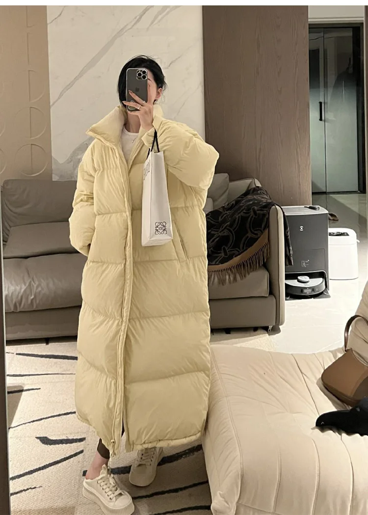 2025 معطف طويل دافئ للغاية. أسلوب عصري بطول الركبة "Big Comforter" للحماية الشتوية المثالية. #4