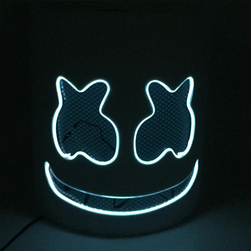 DJ Marshmello Luminous Head Cover, LED Light Up Accessory