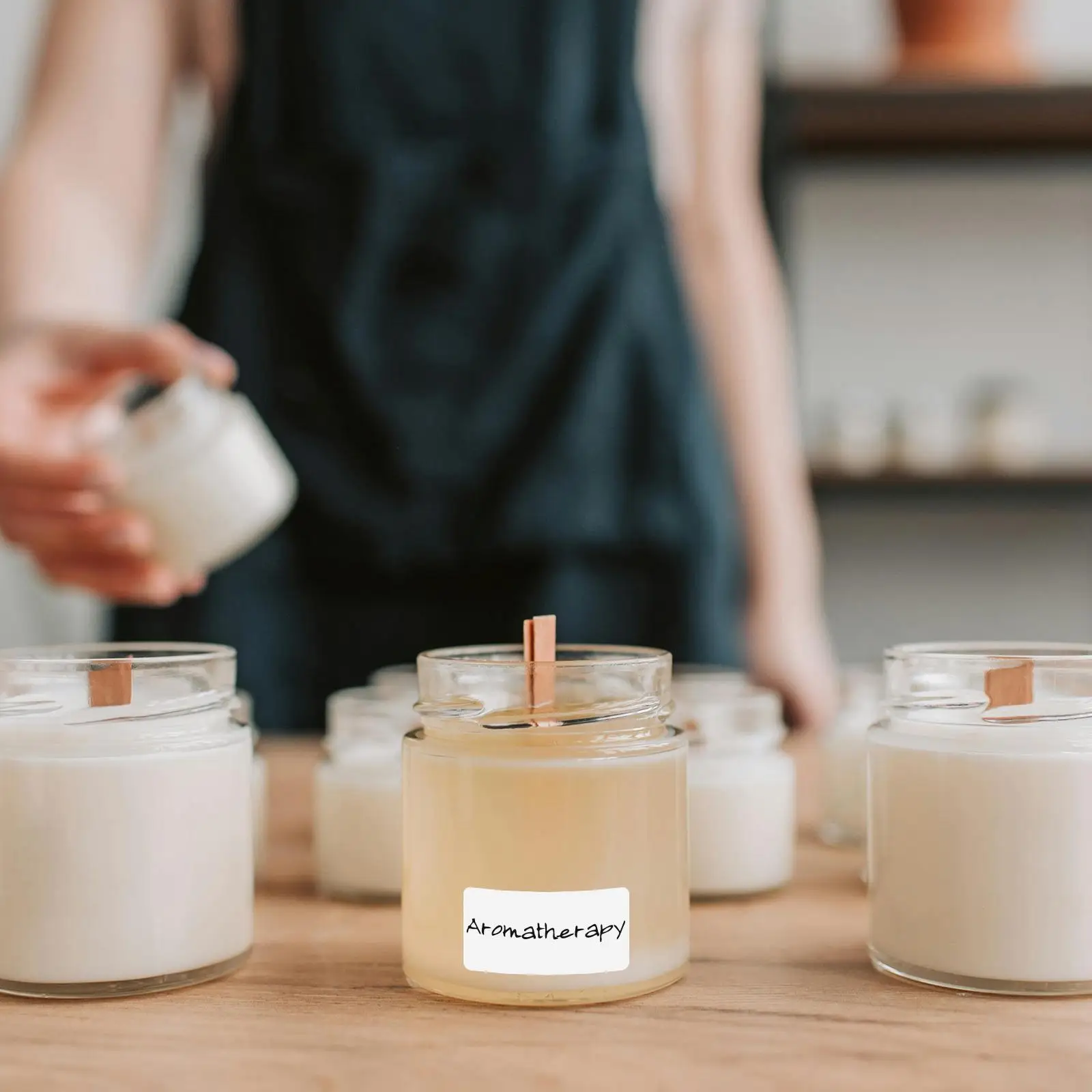 Spice Bottle Label Sticker 40mmx20mm White PVC Self Adhesive Multi Function Tag Decal for Jars Storage Food ganization Office