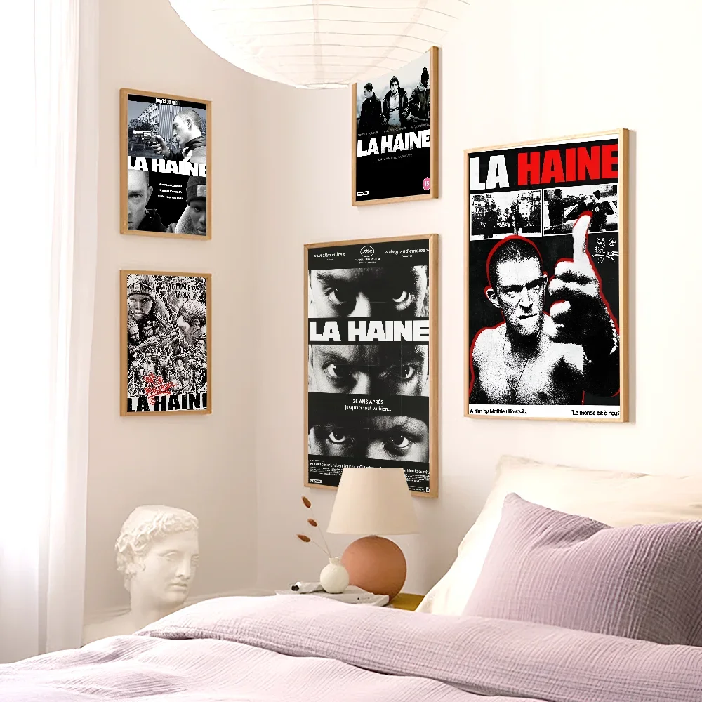 Movie La Haine Poster Sticky HD Quality Wall Art Retro Posters for Home Kawaii Room Decor