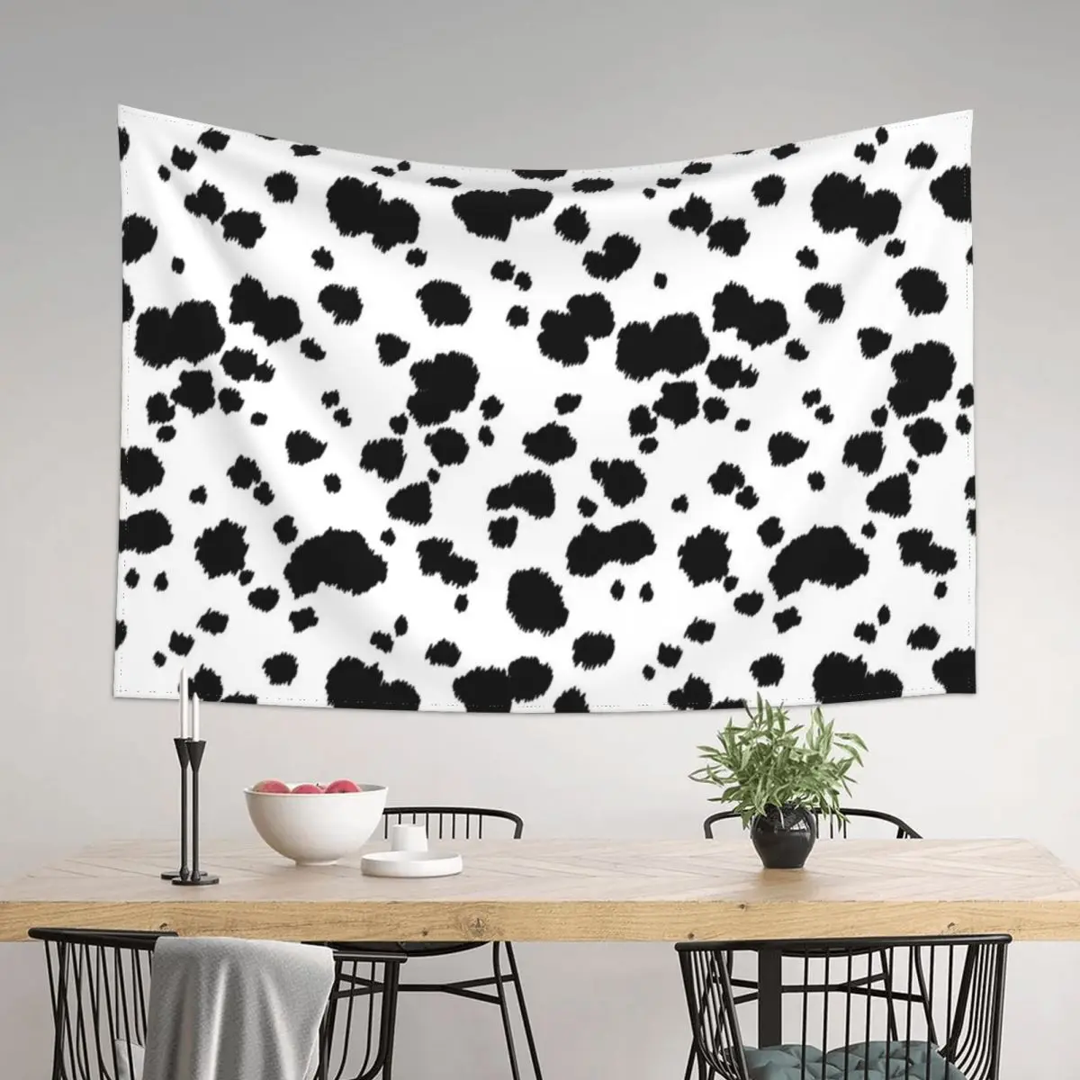 

Black Dalmatian Pattern Tapestry Bedroom Decoration Japanese Room Decor Aesthetic Room Decor Tapestry