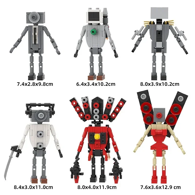 Monitor Vs Skibidi WC Man Building Block, Camerman Titan Speaker, Puzzle DIY das crianças, Modelo de brinquedo, Presente
