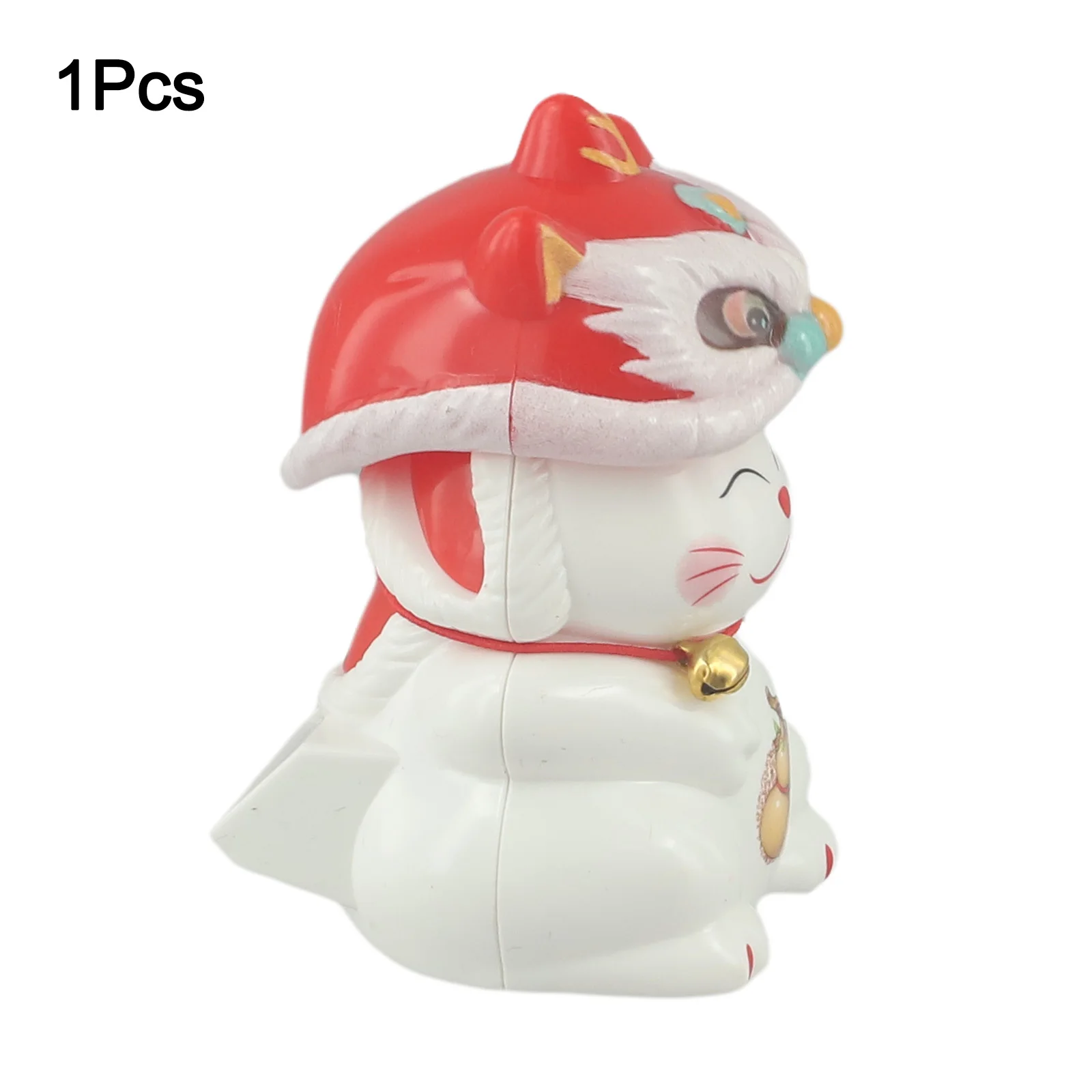 Light-Sensing Automatic Nodding Lion Dance LuckyCat Solar LuckyCat Car Ornaments Fortune Cat Figurines For Home Decoration Acces