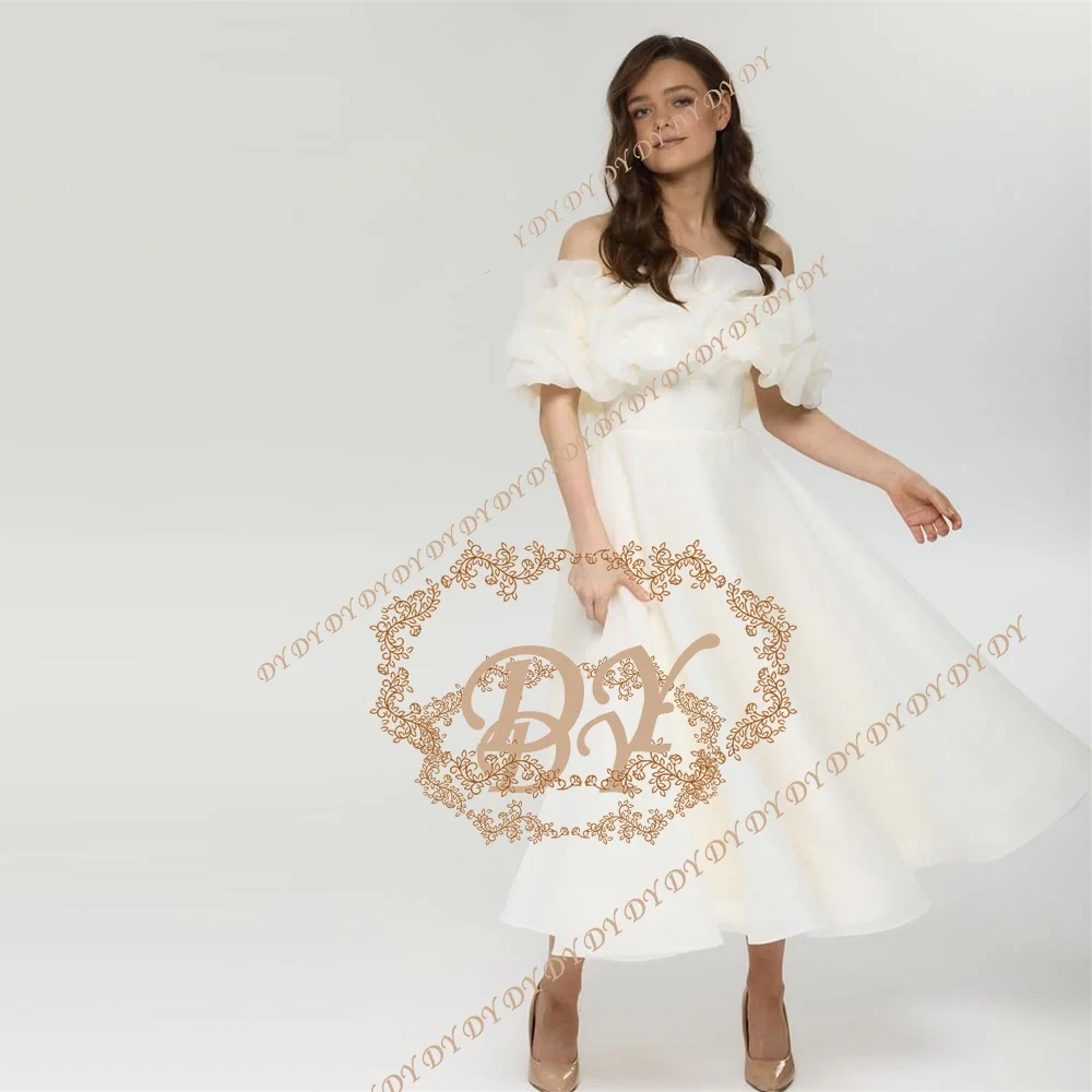 

Платье для девочек DY Ball-Gown Princess с открытыми плечами, атласное, в пол, для юных подружек невесты, на заказ