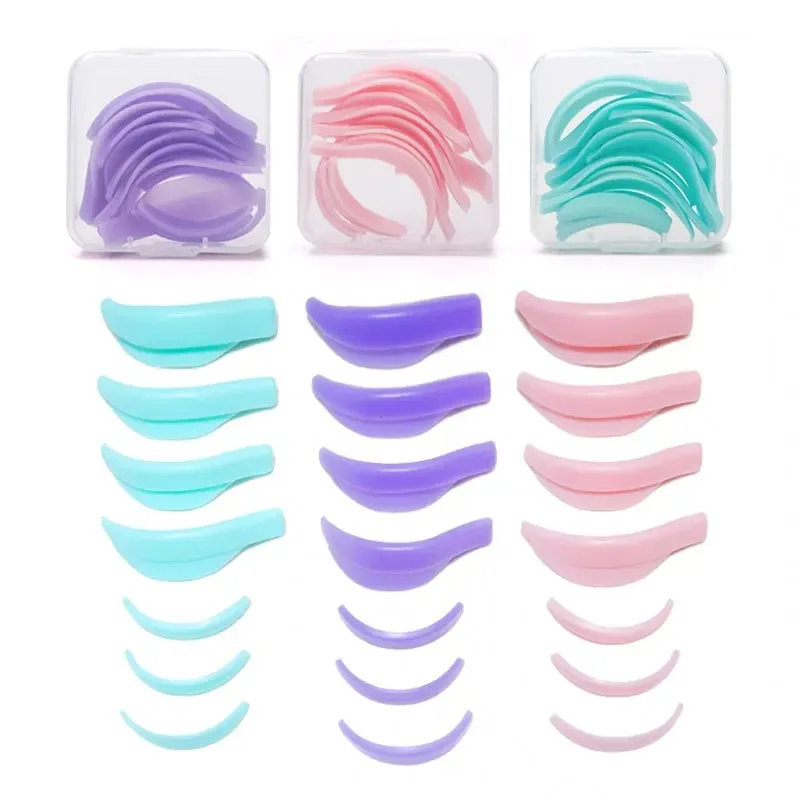 Wholesale  Eyelash Perming Pads 7Pairs Silicone Eyelashes Perming Curler Reusable Lash Lift Shield Pads Eyelash Lifting Tools image 2