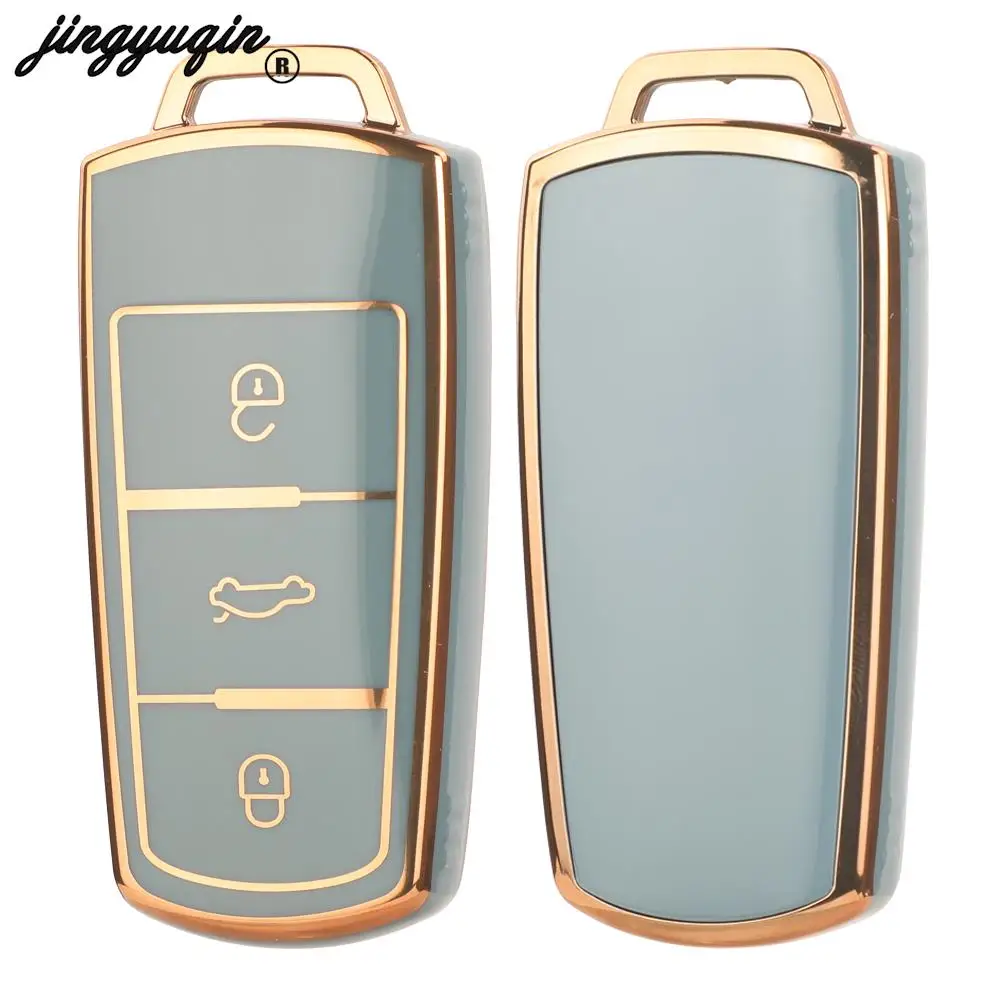 jingyuqin TPU Car Key Case Cover for VW/Volkswagen CC Passat B6 B7 Passat 3C CC Maogotan R36 B5 B7L Protector Auto Accessories