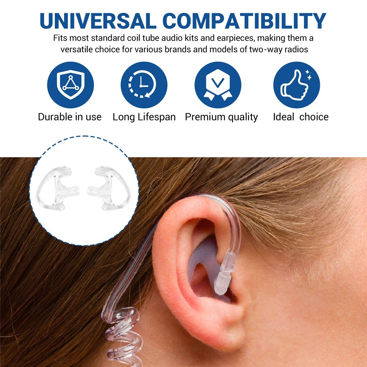 【قسيمة مستخدم جديدة!】قالب أذن ناعم لراديو استبدال سماعة الأذن إدراج أنبوب لفائف صوتي مجموعات الصوت ملحقات سماعات الرأس S