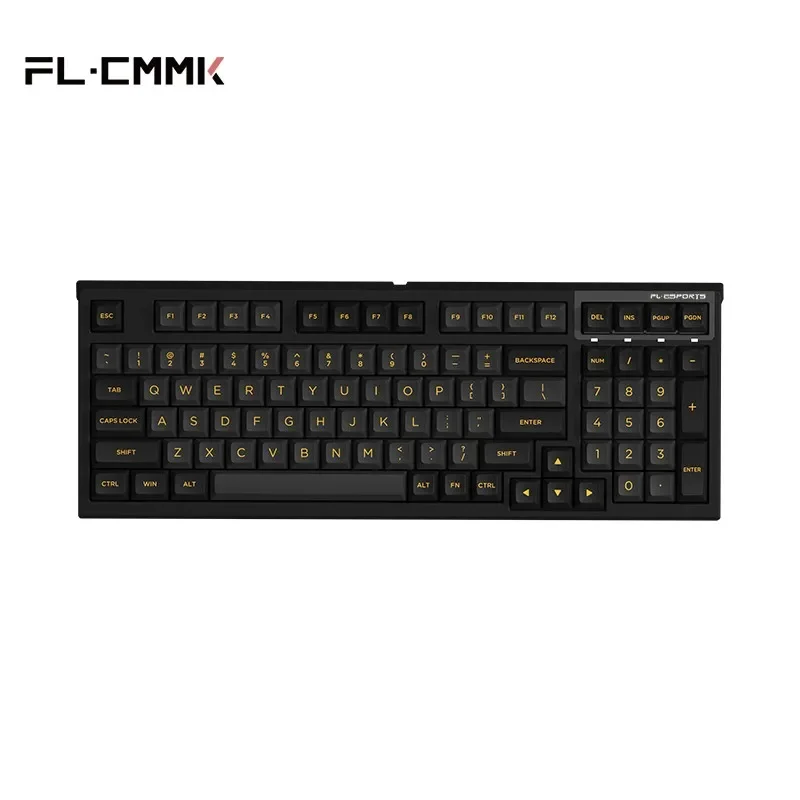 Esports-rgb Backlight Teclado Mecânico Tecla Completa Hot-swappable Jogo Equipamento de Escritório Único Três Modos Fl980 98-key fl ·