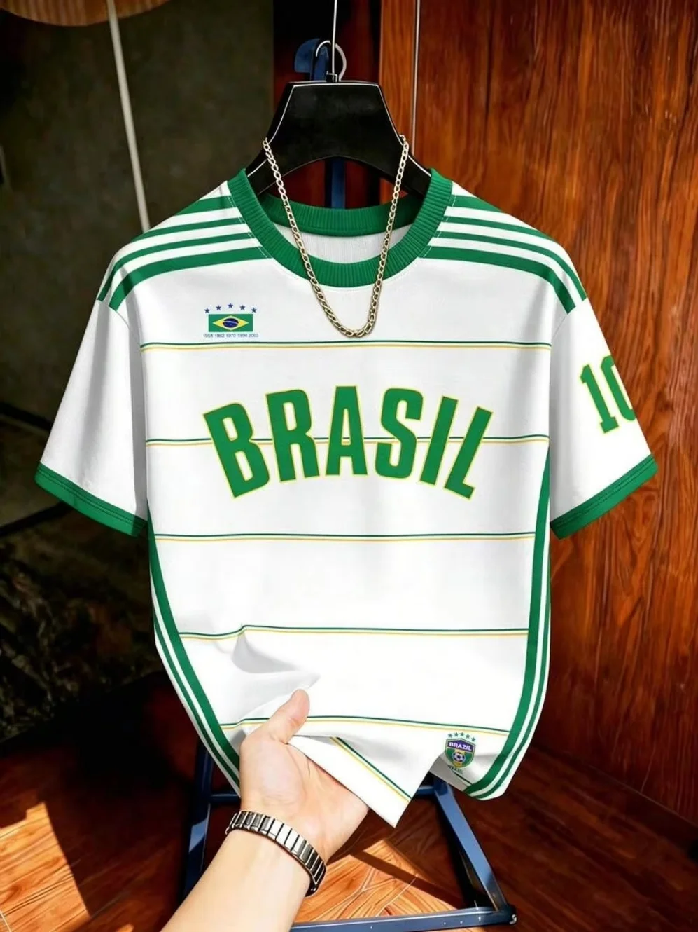 Thumbnail 2 - #77 Latest Mens Striped T-Shirts Offers