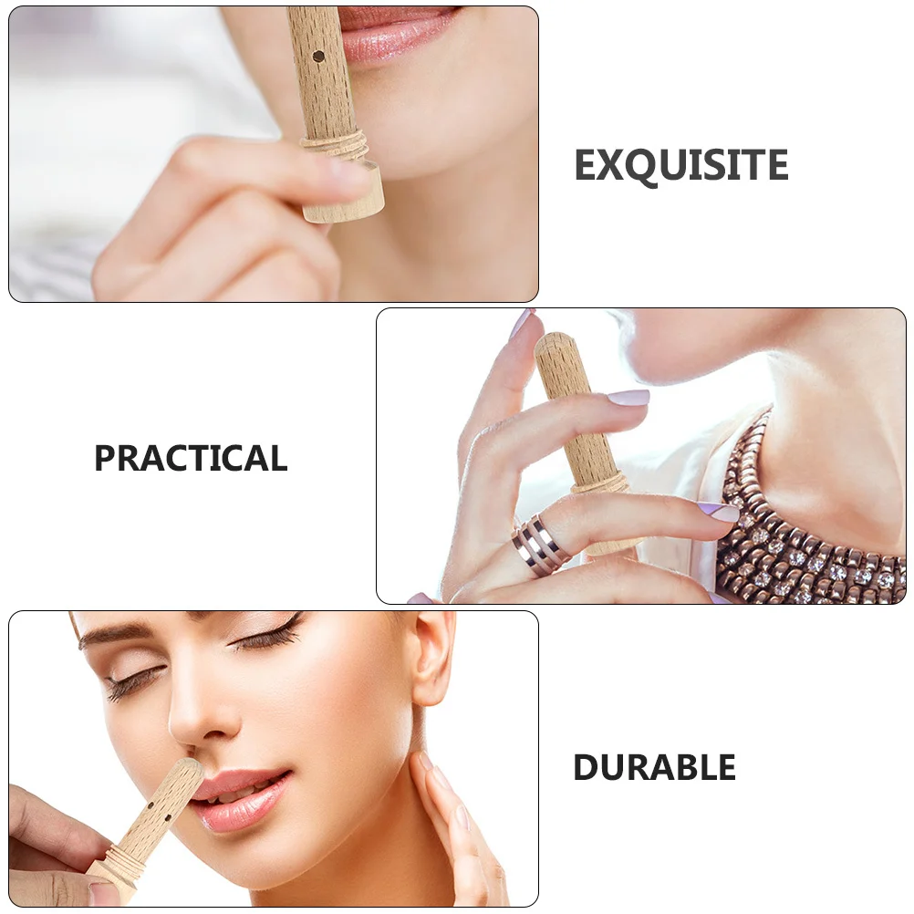 

2Pcs Essential Oil Stick Wooden Nasal Aromatherapy Energizing Relaxing Fragrance Smelling Tube Essential Oil