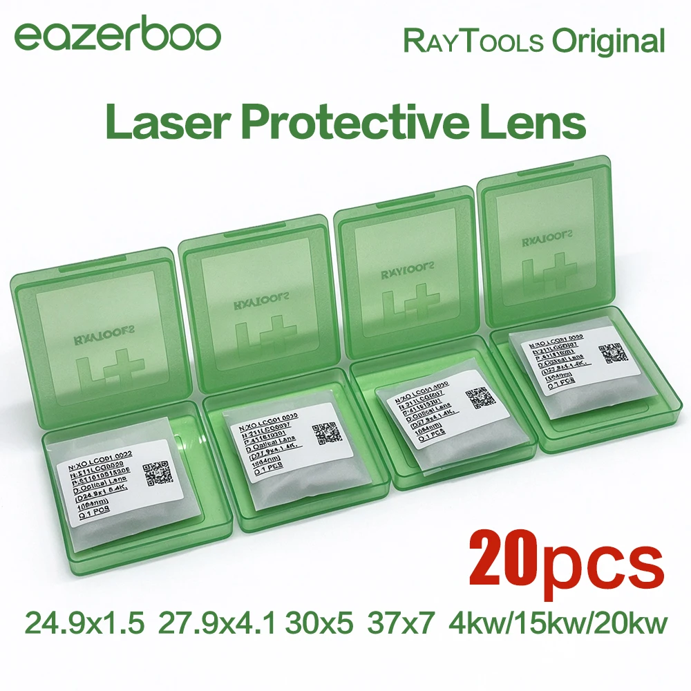 Original Raytools Laser Lens 27.9x4.1 4kw 15kw Raytools Protective Lens 24.9x1.5 30x5 Laser Protective Windows 18x2 37x7 Lens