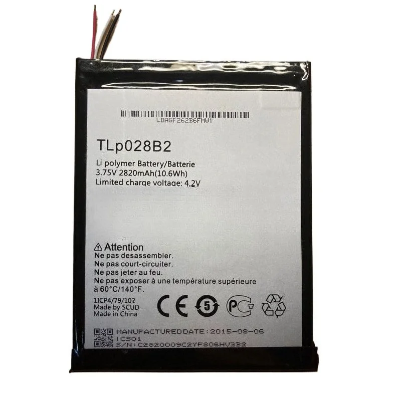 TLp028B2 High Quality Phone Battery 3.75V 2820mAh For Alcatel One Touch TCL OT-8055 OT-805717 Brand New Replacement Battery