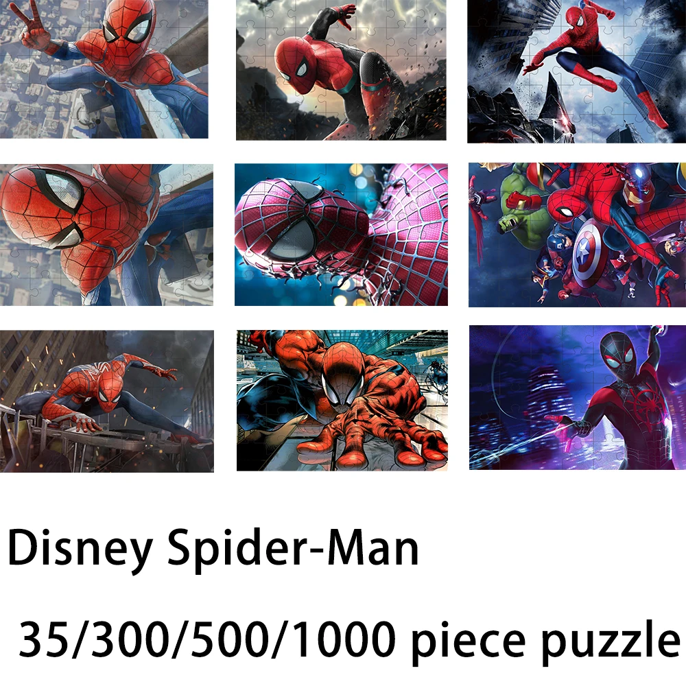 

Disney Spider-Man 35/300/500/1000 Pieces Game Jigsaw Puzzle Educational Decompressed Toys Gifts