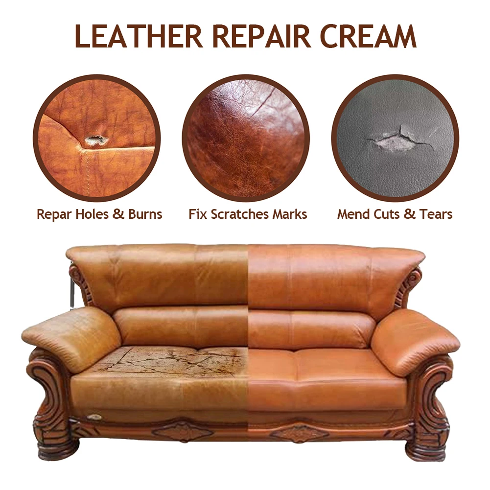 20ml Leather Repair Gel Car Repair Scratches Cracks Home Car Seat Sofa Leather Complementary Refurbishing Cream Repair Paste