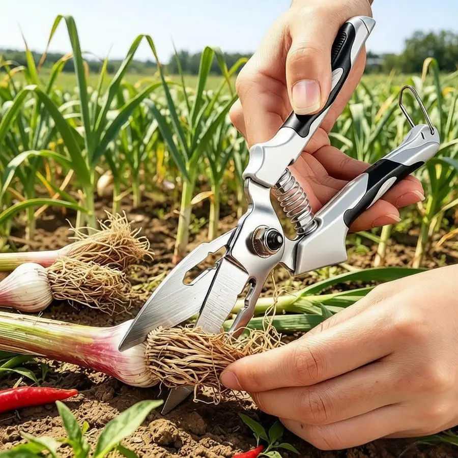 Tijeras para asestar ajo, tijeras de jardinería, podadora manual para plantas, podadora profesional afilada para jardín