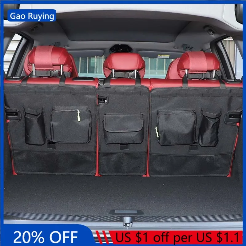 

Gao Ruying For BMW X3 G45 25-26 Oxford fabric Car Rear Seat Back Storage Bag Pocket Car Trunk Organizer Interior Car Accessories