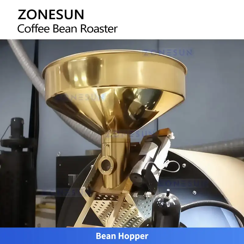 ماكينة تحميص حبوب القهوة ZONESUN ZS-GHK3 مع نظام العادم