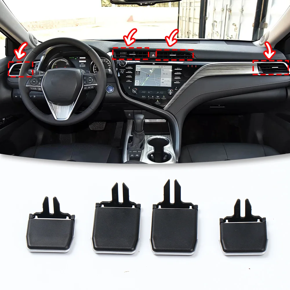 Car Front Air Conditioning Vent Louver Adjustment Paddle For Toyota Camry 8th Generation 2018-2023 AC Air Vent Outlet Tab Clip