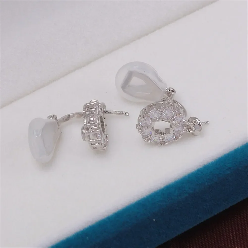 Gold Plated Pearl Earring Settings, DIY Jewelry Making Supplies, Blank Ear Stud Bases for Handmade Accessories, 1pair No Pearl