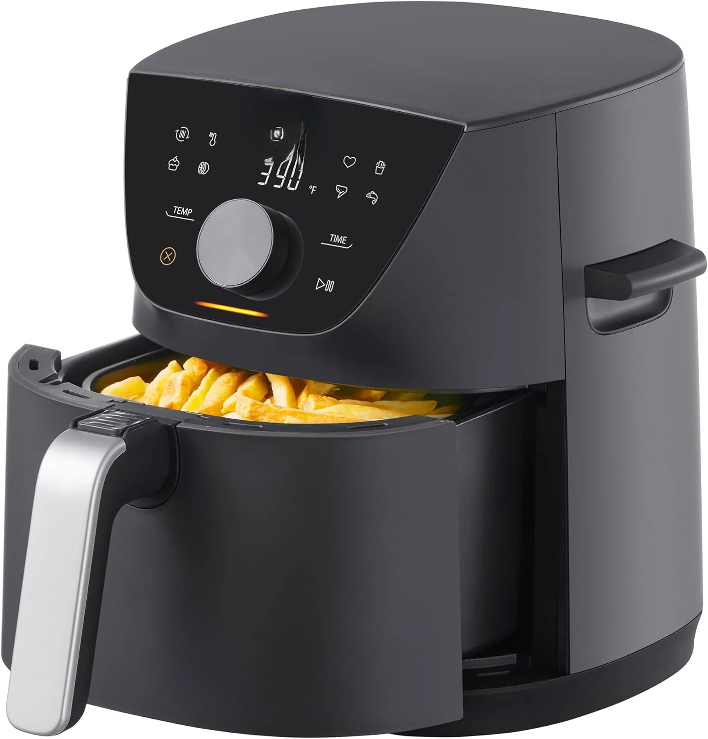 

7.7QT Air Fryer, Family-Size for Quick and Easy Meals, 12 Preset Menus and Menu-IQ , 1°F Precision, 90% less fat, Double-sided