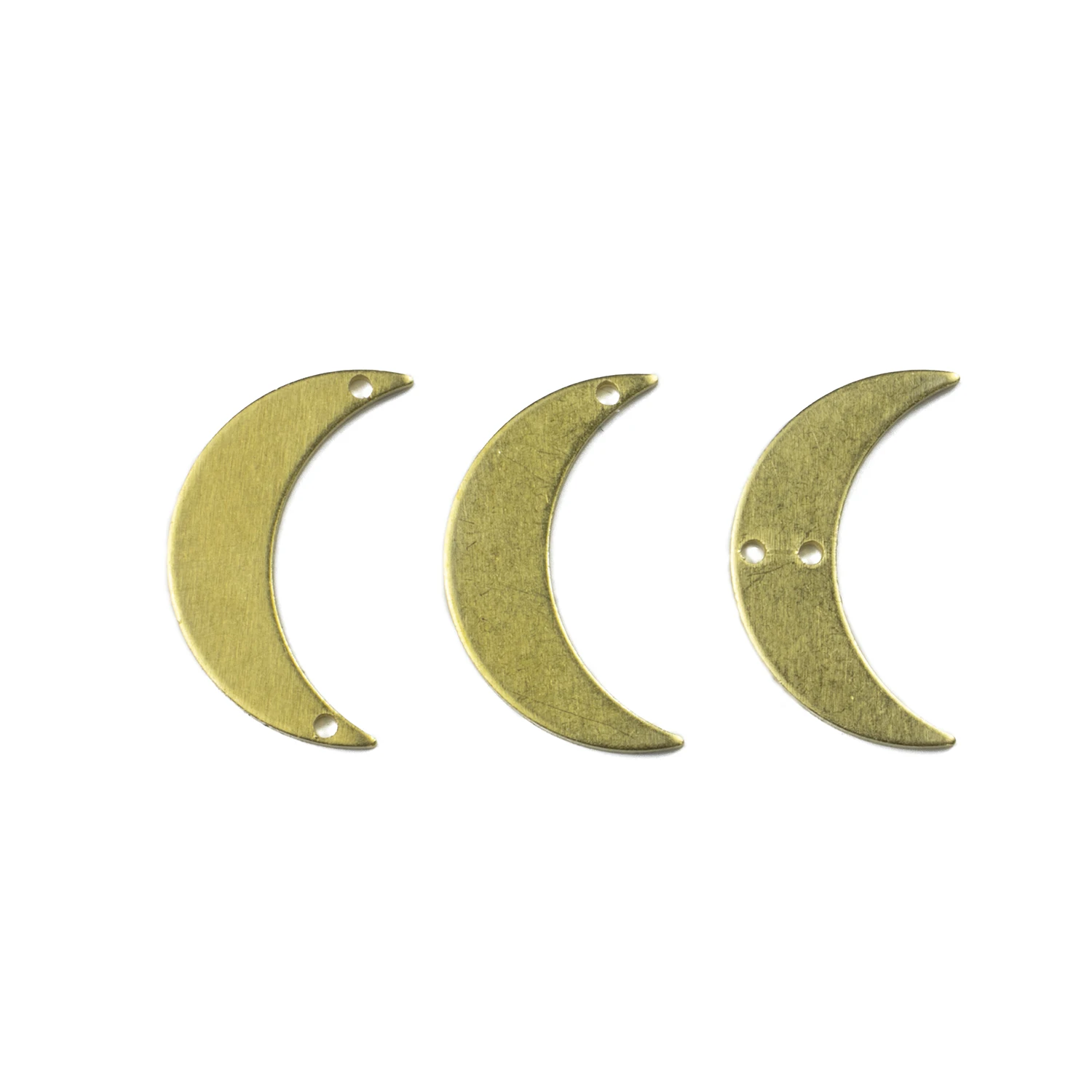 

10pcs/lot Raw Brass Moon Pendant Crescent Charm Half Round Shape For Diy Chain Bracelets Necklace Jewelry Making