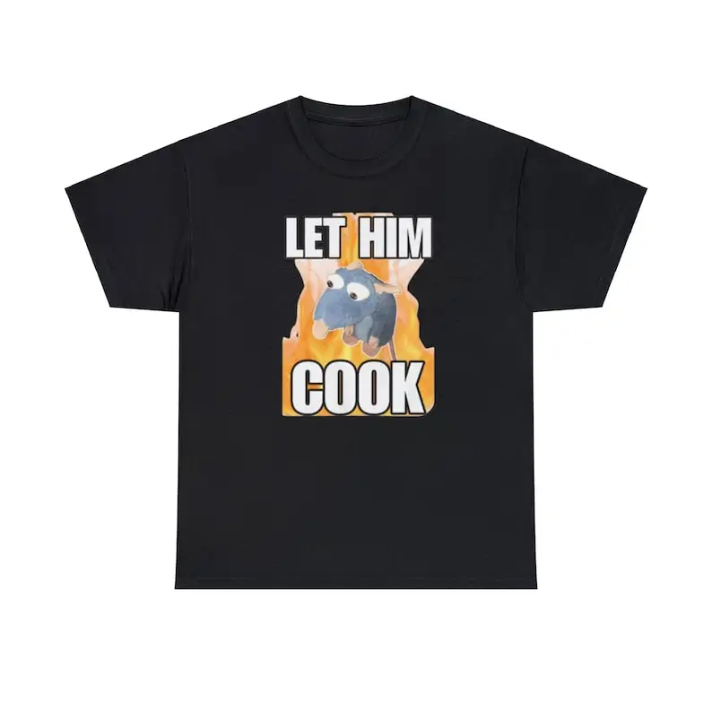 تي شيرت Let Him Cook Funny Rat تي شيرت للجنسين