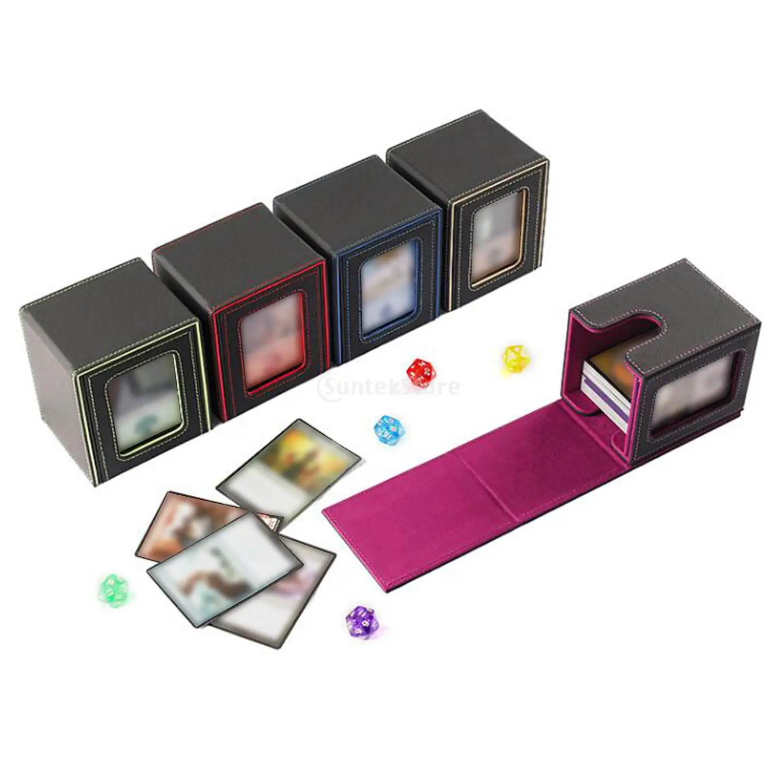 Trading Card Deck Box Holder Large Cards Case Collectible Game Card Case Protectors Container holds 100+ game card