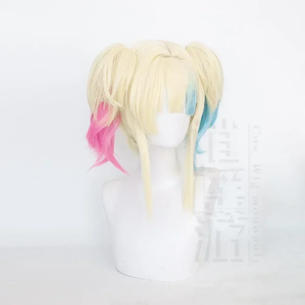

CosplayFantrenforQuinzel Cosplay Masque Perruques pour Femme, Cheveux de Dessin Animé, Super Méchant, Accessoires de Costume
