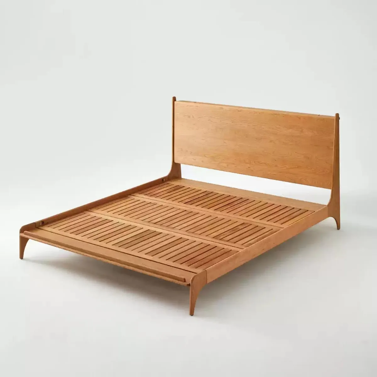 Bird Bed, solid wood bed, cherry wood, Nordic Japanese-style furniture, solid wood 1.8 Master Bedroom Double Bed, master bedroom