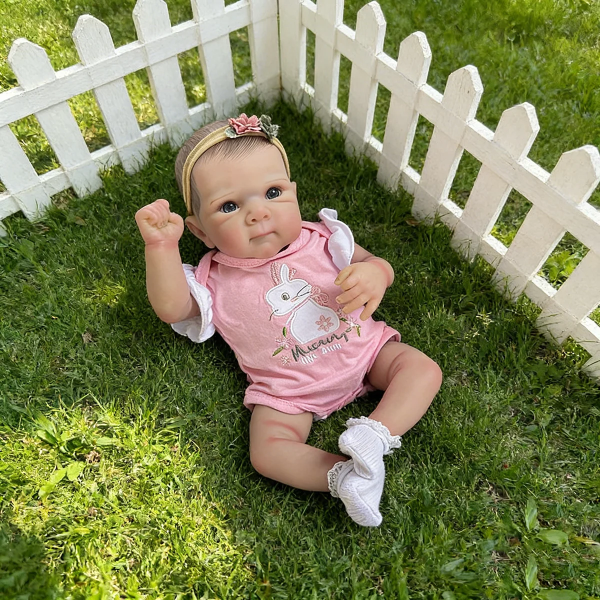 17” Bebés Reborns Bettie Reborn Newborn Doll Girl - Hyper Realistic 3D Skin with Visible Veins, Pink Outfit