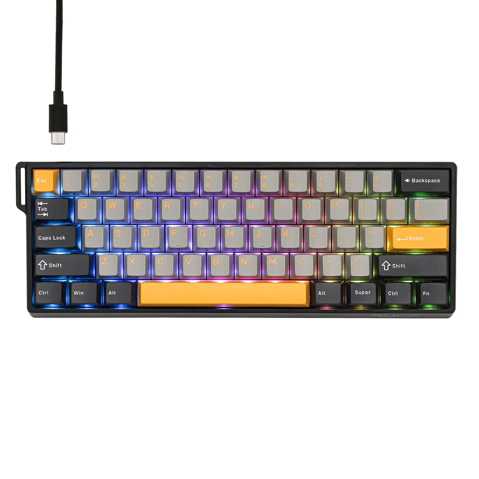 AULA WIN60 HE/WIN60 HE MAX 60% Hot-Swap Tray-Mount Structure Wired Aluminum Mechanical Keyboard with Hall Effect Magnetic Switch