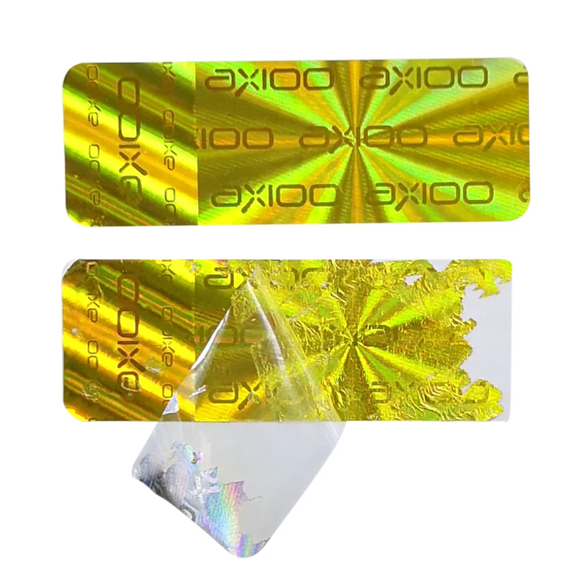 

10000pcs Free shipping custom printed 3D 2D ID hologram sticker laserable gold silver transparent foil tamper evident seal label