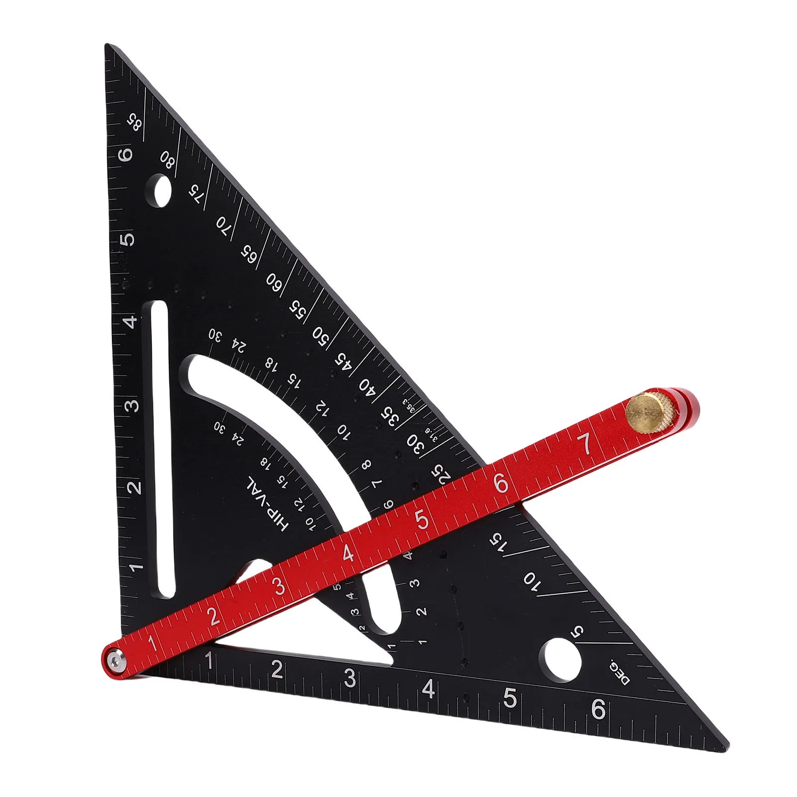 Varilla de localización ajustable bidireccional cuadrada de carpintero, escala de doble cara, regla de aleación de aluminio multifuncional para Woo