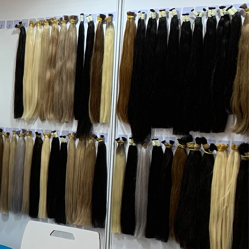 وصلات شعر بشري بالجملة للتجديل ، شعر بكر ، مستقيم ، بدون لحمة ، روسي ، طبيعي ، 10A ، نسيج ، #6