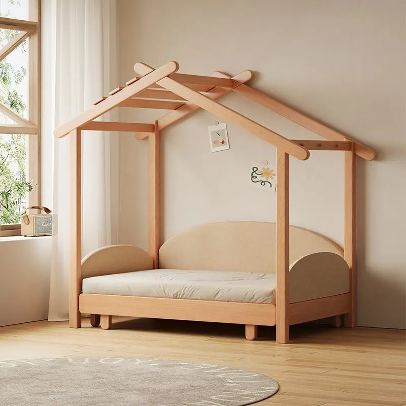 Retractable Boys and Girls Popsicle Single Bed Montessori Baby Bed