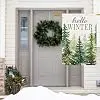 Louise Maelys Hello Winter Welcome Garden Flag Christmas Xmas Tree 28x40 Inch Double Sided Snowflake Holiday Seasonal Large  jjp