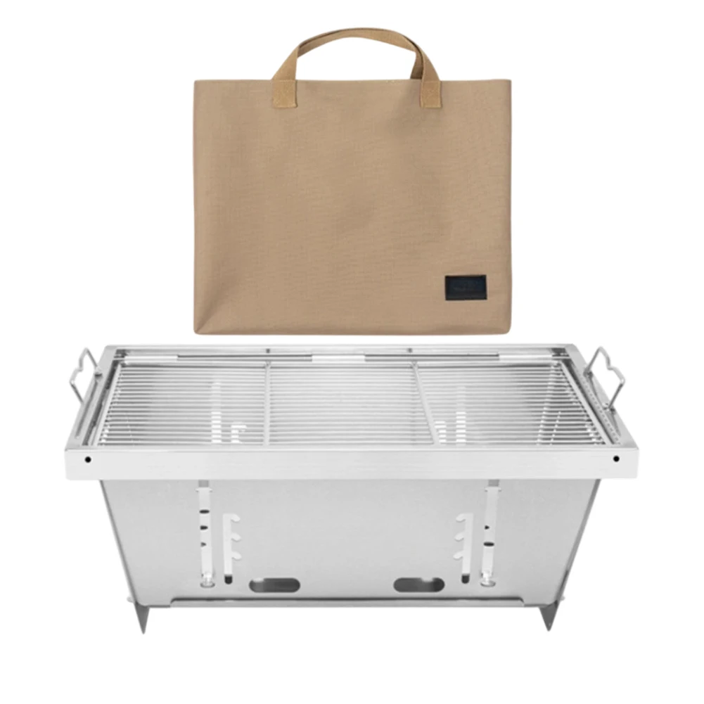 

Портативный гриль-барбекю из нержавеющей стали, складной, плоский, в одной секунду, устойчивый к ветру, шестисторонние вентиляционные отверстия, стол IGTs, совместимый набор для приготовления на открытом воздухе