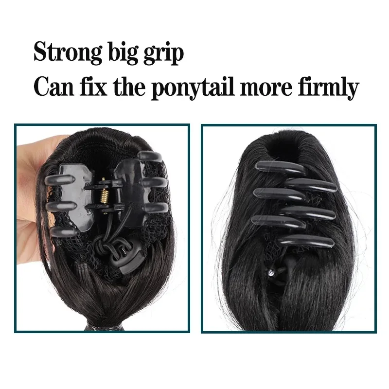 New Concubine sintetico Grab clip-type bubble ponytail high ponytail braid lantern twist braid natural realistic wig tail