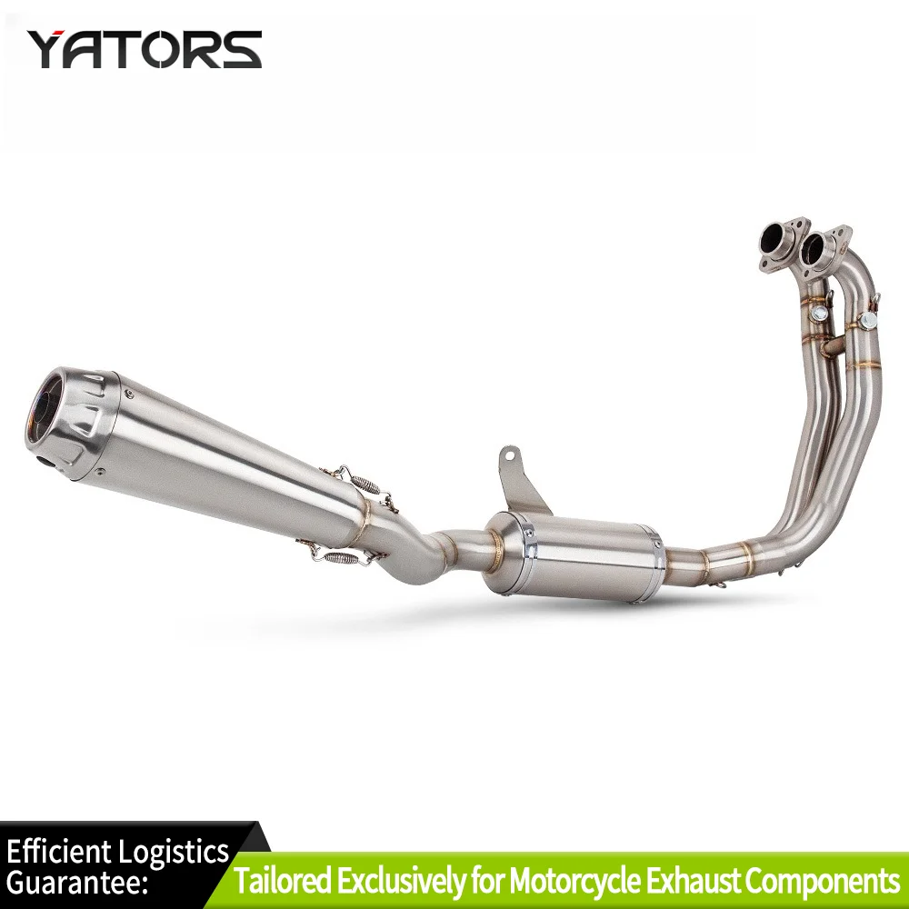 For Aprilia RS660 (2021-2024) Motorcycle Exhaust Modification Kit - Front Link Pipe + ARROW Baseball Muffler with Backpressure