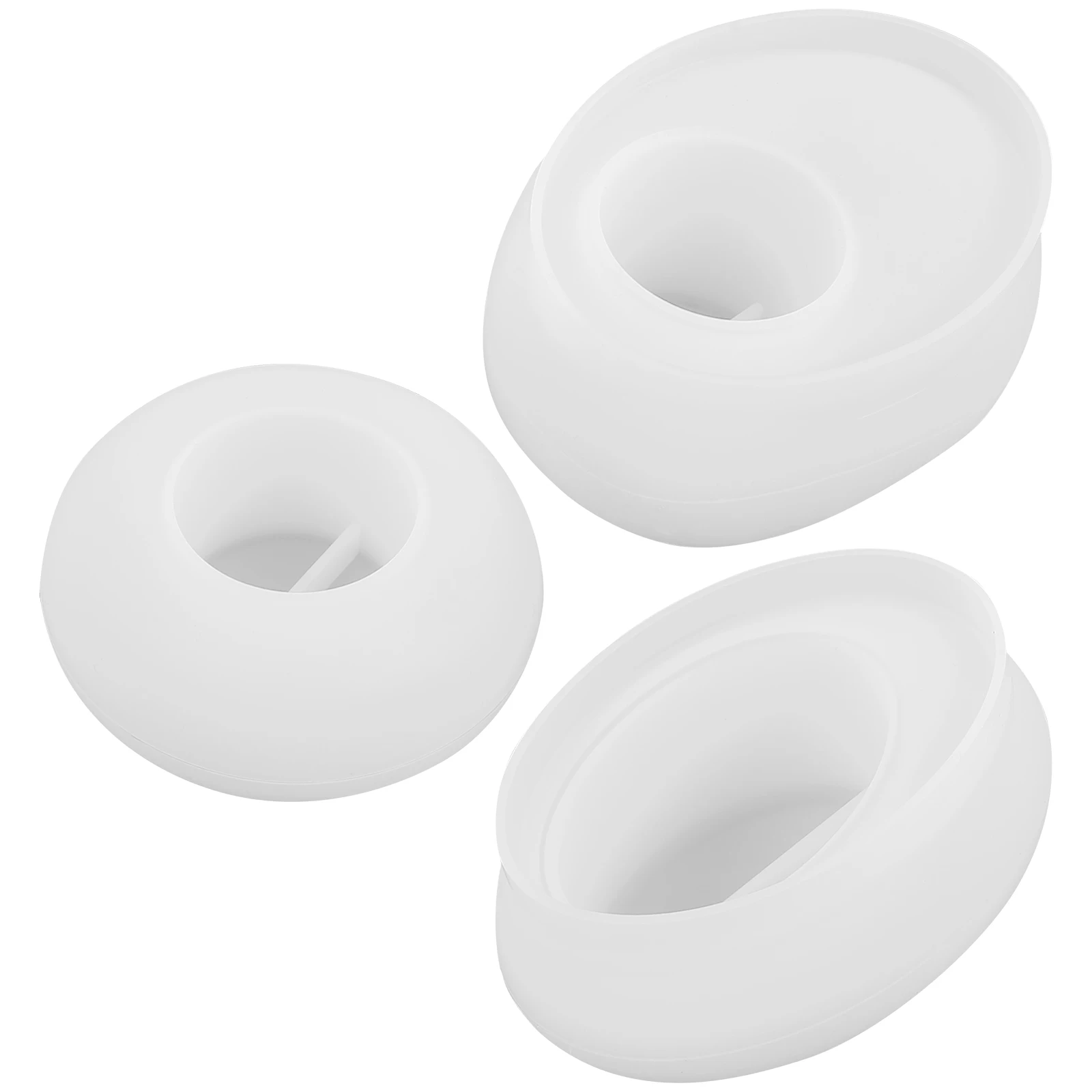 

3 Pcs Lamp Stand Mold Candlestick Epoxy Casting Silicone Molds Tool Diy Silica Gel Resin Tealight Mould