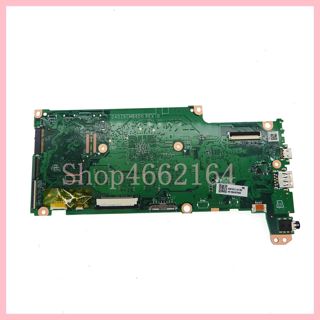 Imagem -02 - Laptop Motherboard para Acer Chromebook Da0zbcmb6d0 N4020 N4120 N5030 Cpu gb de Ram 32 gb 64 gb 128 gb Ssd Cb3141h Cb3153h