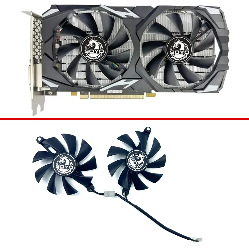Nowy wentylator chłodzący 85MM 4PIN RX580 GPU wentylator dla SOYO Radeon 8G dla fanów kart graficznych