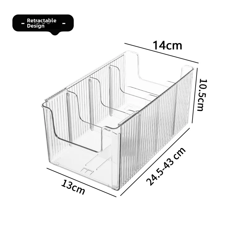 Expandable Medicine Storage Box Clear PET Plastic Drawer With Dividers Adjustable For Pharmacy Bathroom Cabinet Vanity Counterto