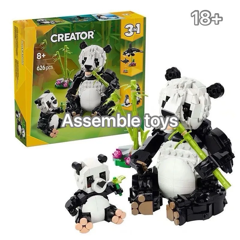 

31165 Конструктор «Семья панд» 3 в 1 | Обучающие игрушки-конструкторы «Дикие животные» | Легко собираемый детский подарок к празднику