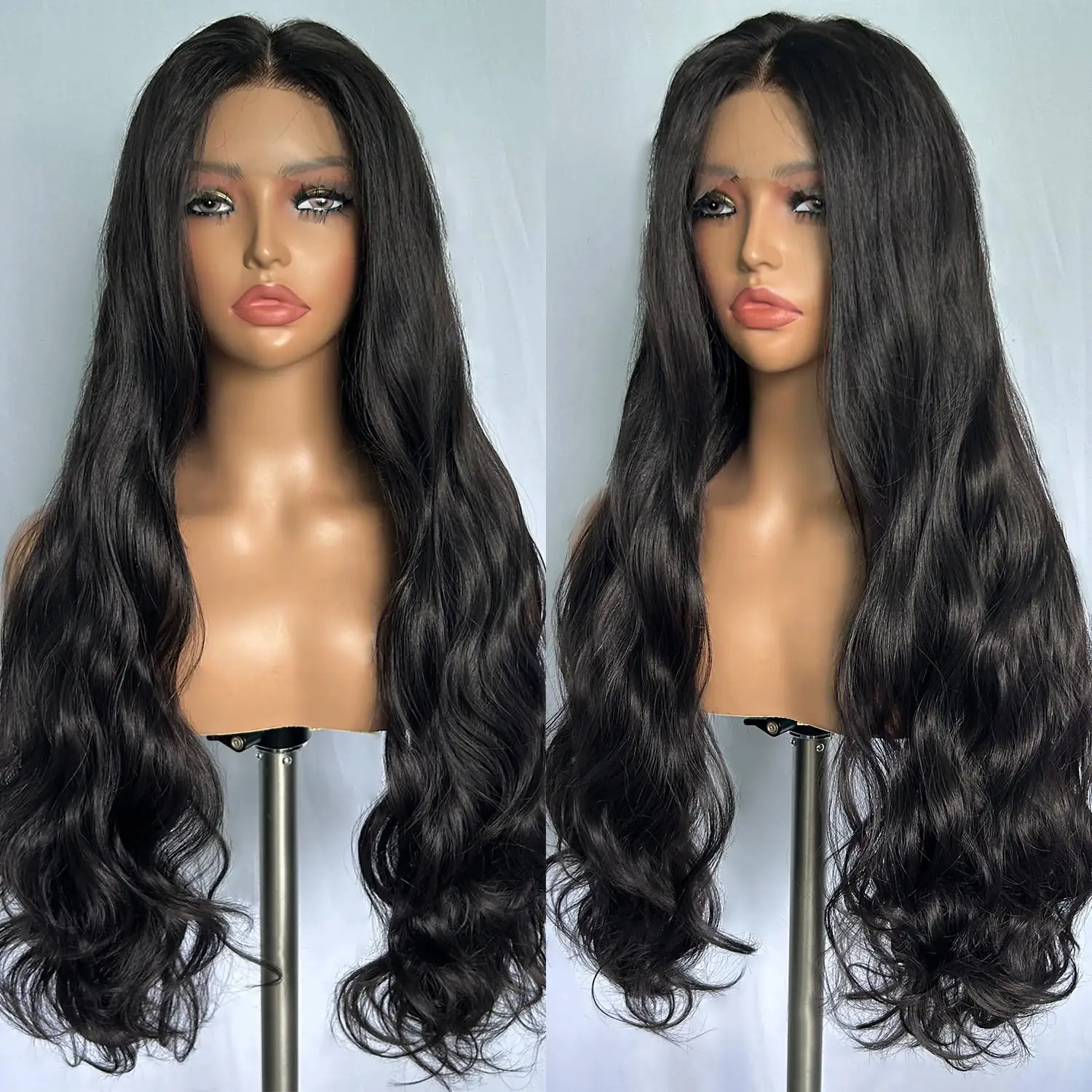 Rosabeauty 250% Density 13x6 HD Human Hair Wig Lace Front Water Wave Wigs 13x4 Transparent Body Wave Glueless Prepluck 40 Inches