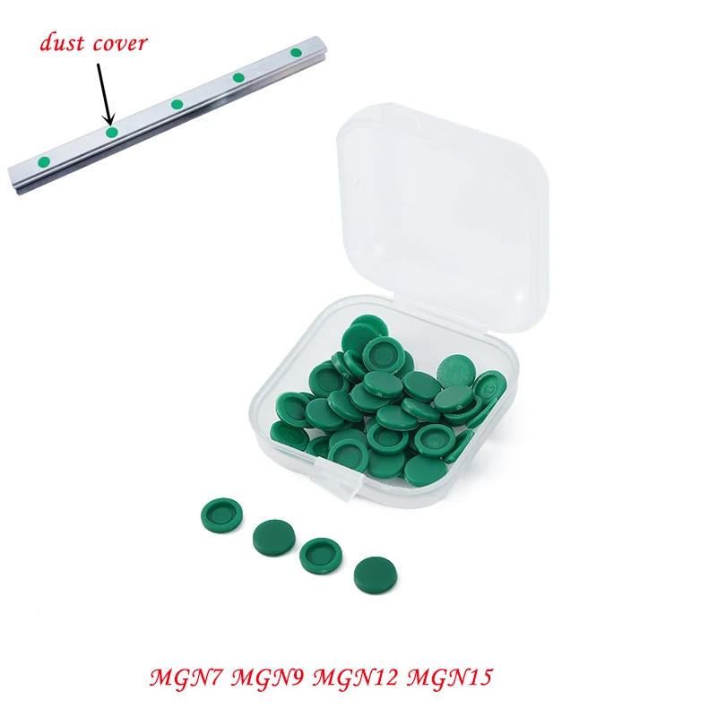 50pc HIWIN Linear Motion Rail Guide Dust Cover C3 Plastic Green Caps Protector MGN7 MGN9 MGN12 MGN15 Miniature Linear Rail Guide