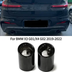 Exhaust Tips For BMW X3 G01 X4 G02 2019 2020 2021 2022 Stainless Steel Black/Silver Muffler Tip Nozzle Car Accessory