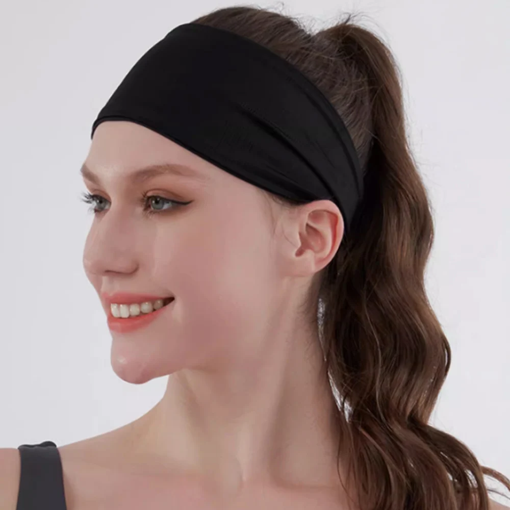 Mesh Hole Design Headbands For Women Geometric Jacquard Elastic Hair Bands Unisex Yoga Sports Hairband Running Fitness Sweatband